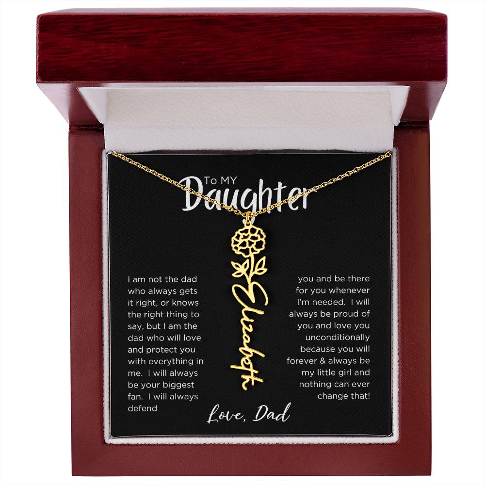 DAUGHTER'S BLOOM: BIRTH FLOWER NECKLACE FROM DAD