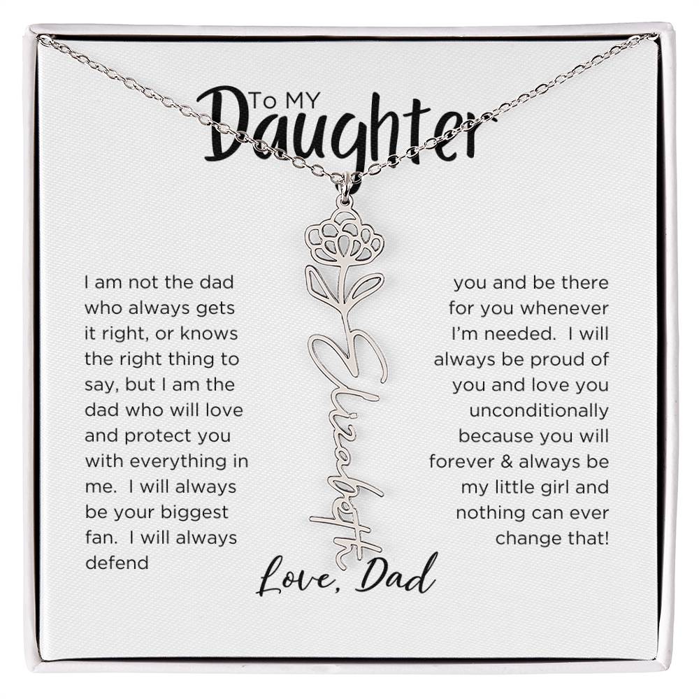 DAUGHTER'S BLOOM: BIRTH FLOWER NECKLACE FROM DAD