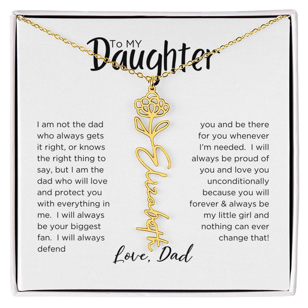 DAUGHTER'S BLOOM: BIRTH FLOWER NECKLACE FROM DAD