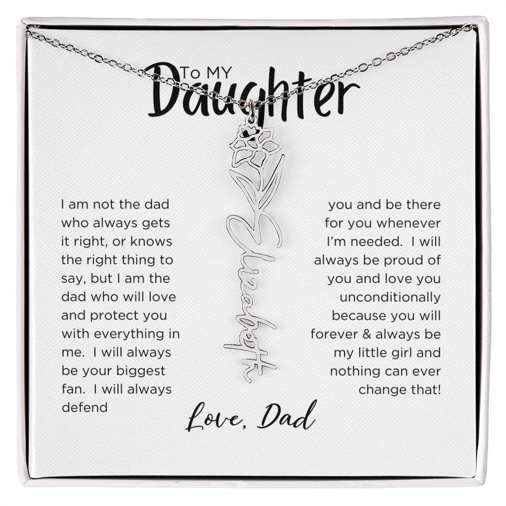 DAUGHTER'S BLOOM: BIRTH FLOWER NECKLACE FROM DAD