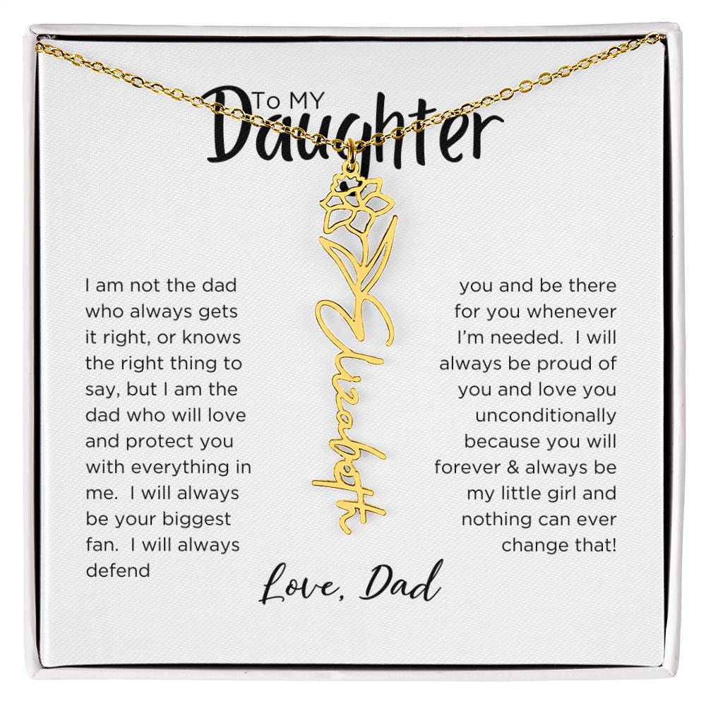 DAUGHTER'S BLOOM: BIRTH FLOWER NECKLACE FROM DAD