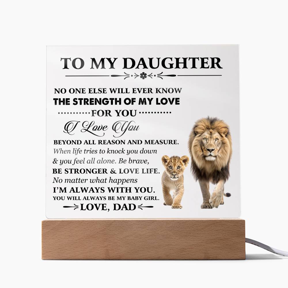 FOREVER IN MY HEART: DAUGHTER TRIBUTE ACRYLIC PLAQUE FROM DAD