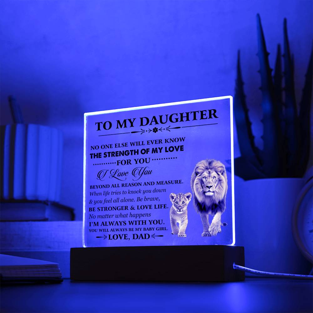 FOREVER IN MY HEART: DAUGHTER TRIBUTE ACRYLIC PLAQUE FROM DAD