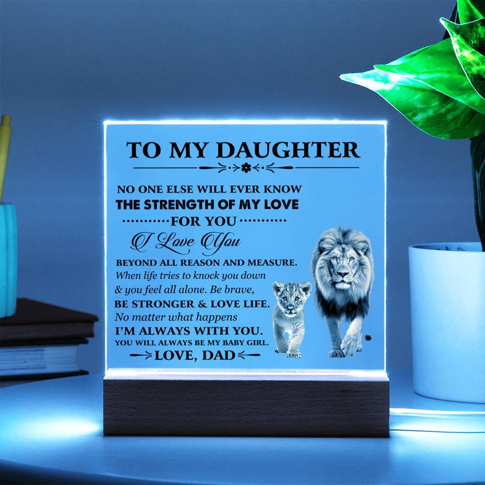FOREVER IN MY HEART: DAUGHTER TRIBUTE ACRYLIC PLAQUE FROM DAD