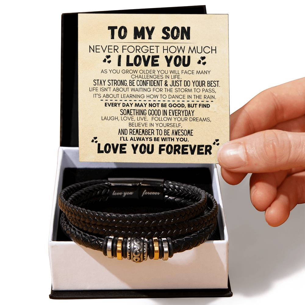 TO MY SON LOVE YOU FOREVER BRACELET