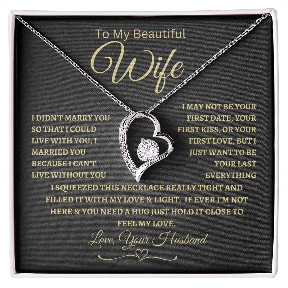 Feel My Love | To My Beautiful Wife | Forever Love Necklace
