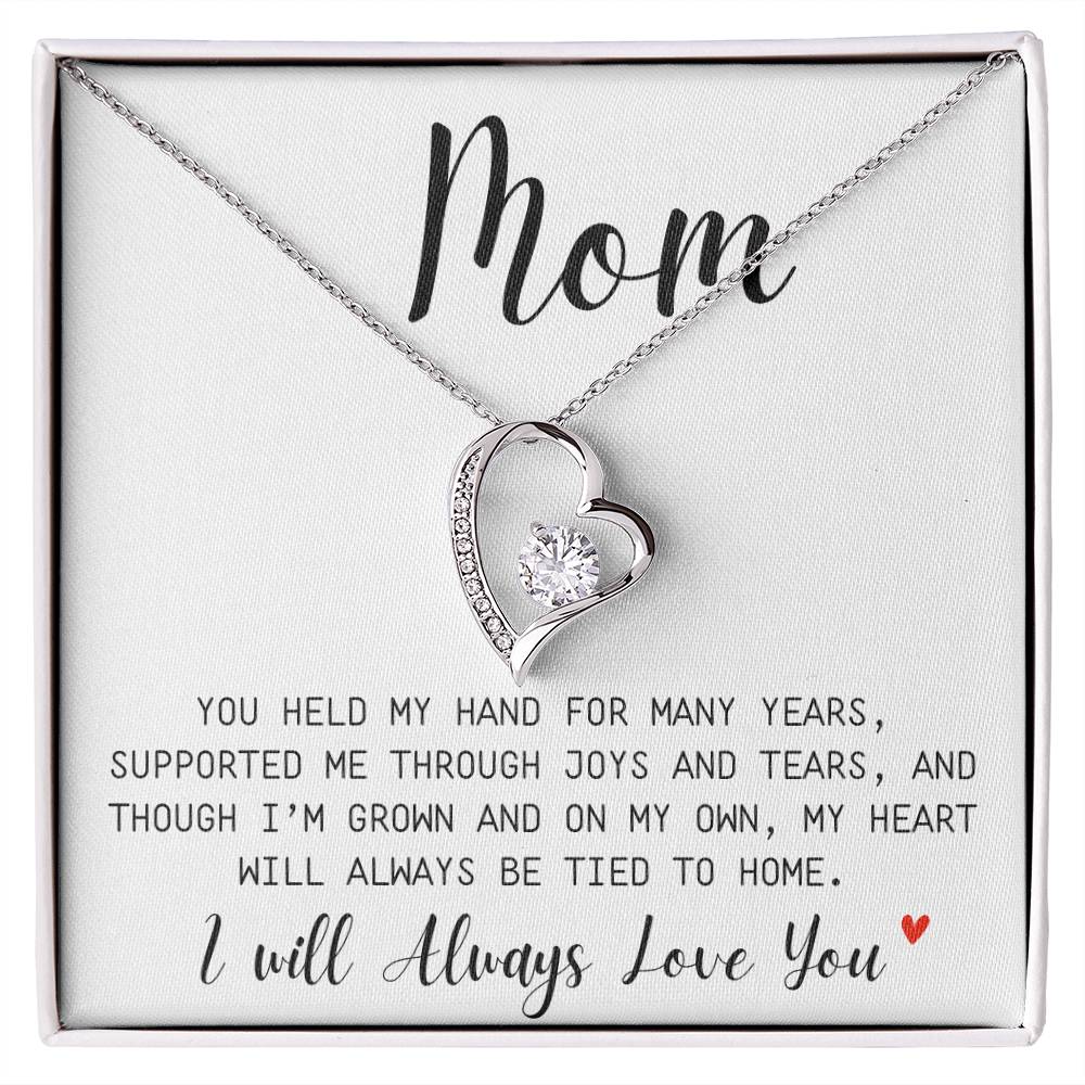 Mom You've Held My Hand For Many Years | Supported Me | Forever Love Necklace