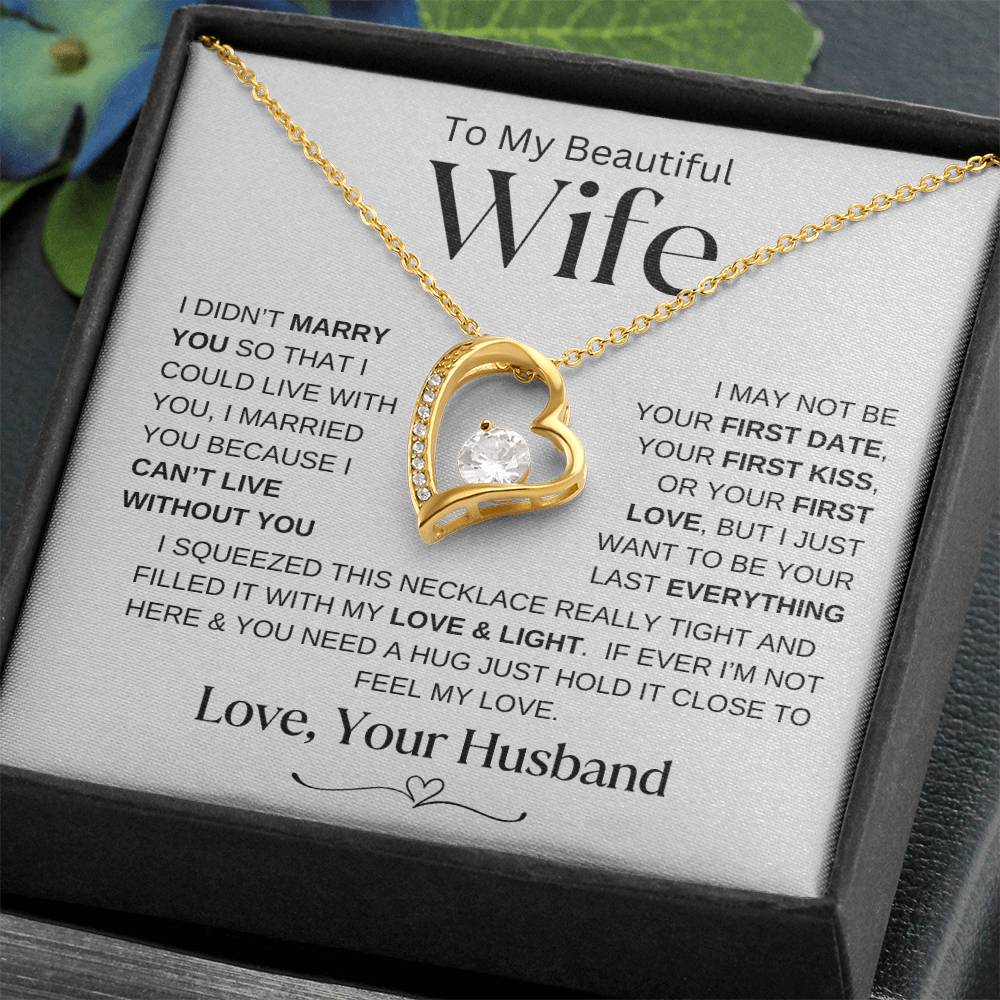 Can't Live Without You | Forever Love Necklace | Wife Gift