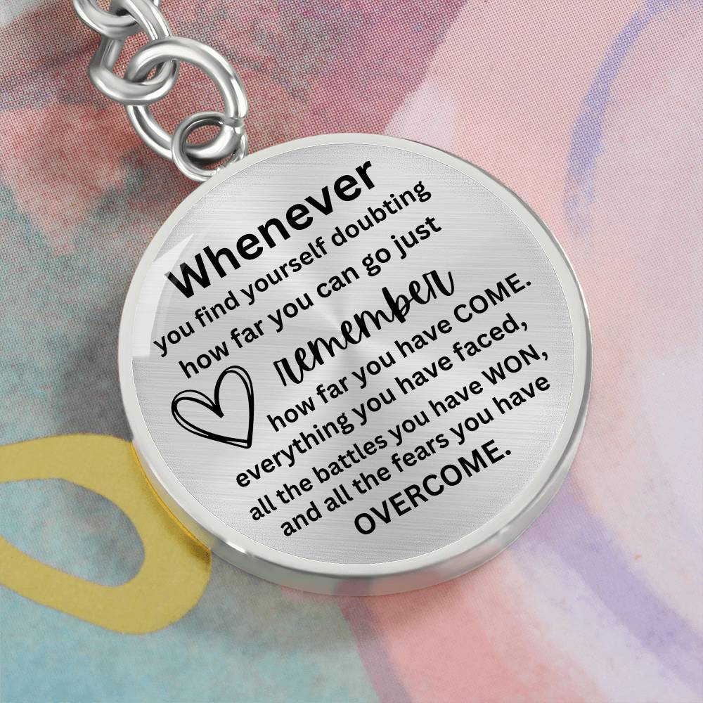 1 PC LUXURY KEYCHAIN FOR WOMEN MEN AWARENESS GIFT FRIEND INSPIRATIONAL STAY STRONG GIFT