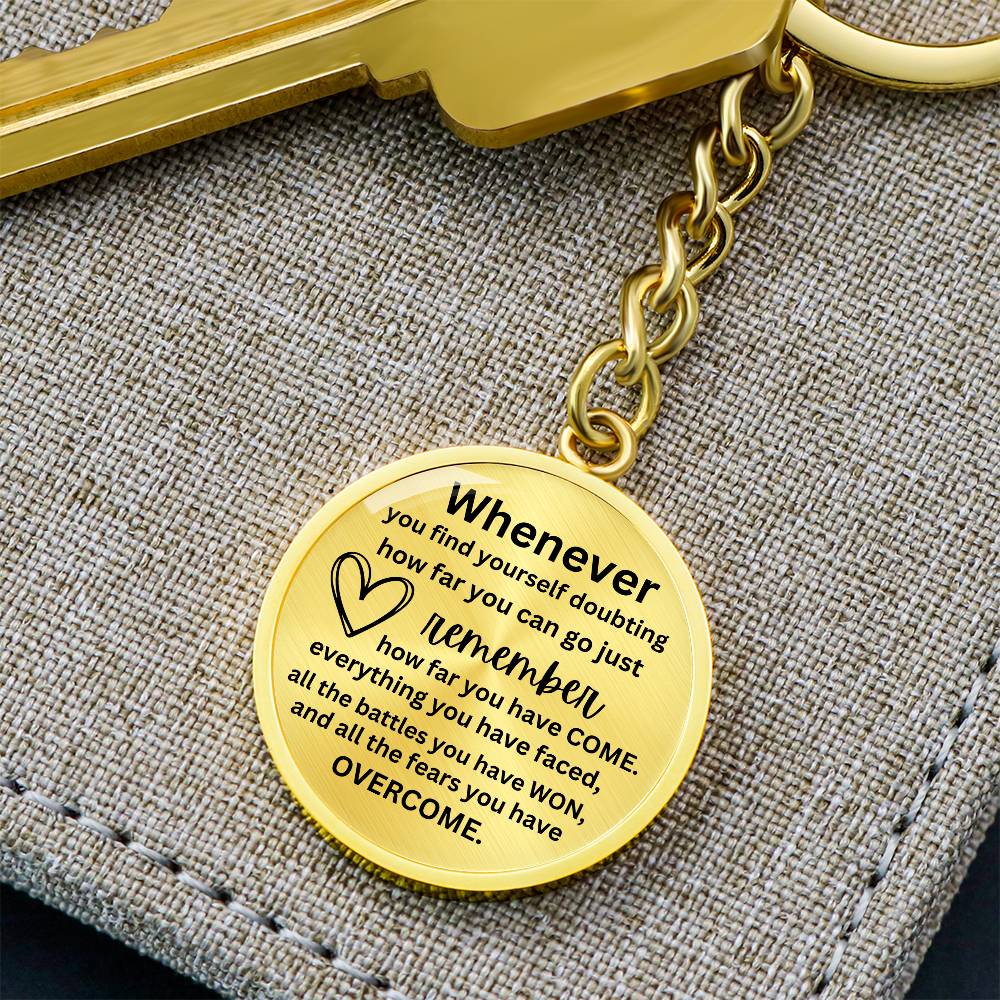 1 PC LUXURY KEYCHAIN FOR WOMEN MEN AWARENESS GIFT FRIEND INSPIRATIONAL STAY STRONG GIFT