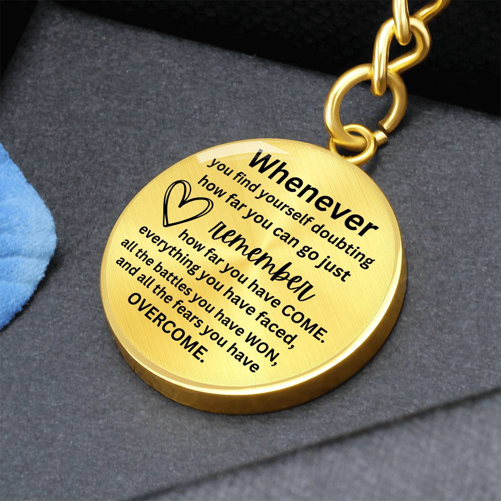 1 PC LUXURY KEYCHAIN FOR WOMEN MEN AWARENESS GIFT FRIEND INSPIRATIONAL STAY STRONG GIFT