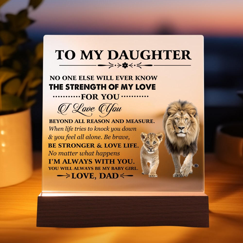 FOREVER IN MY HEART: DAUGHTER TRIBUTE ACRYLIC PLAQUE FROM DAD