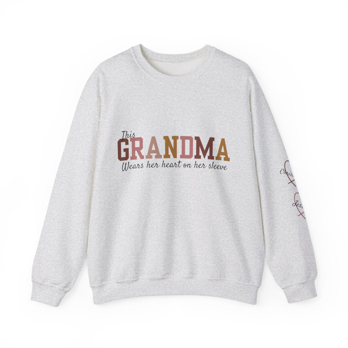 Heart on Her Sleeve Custom Sweatshirt for Grandma