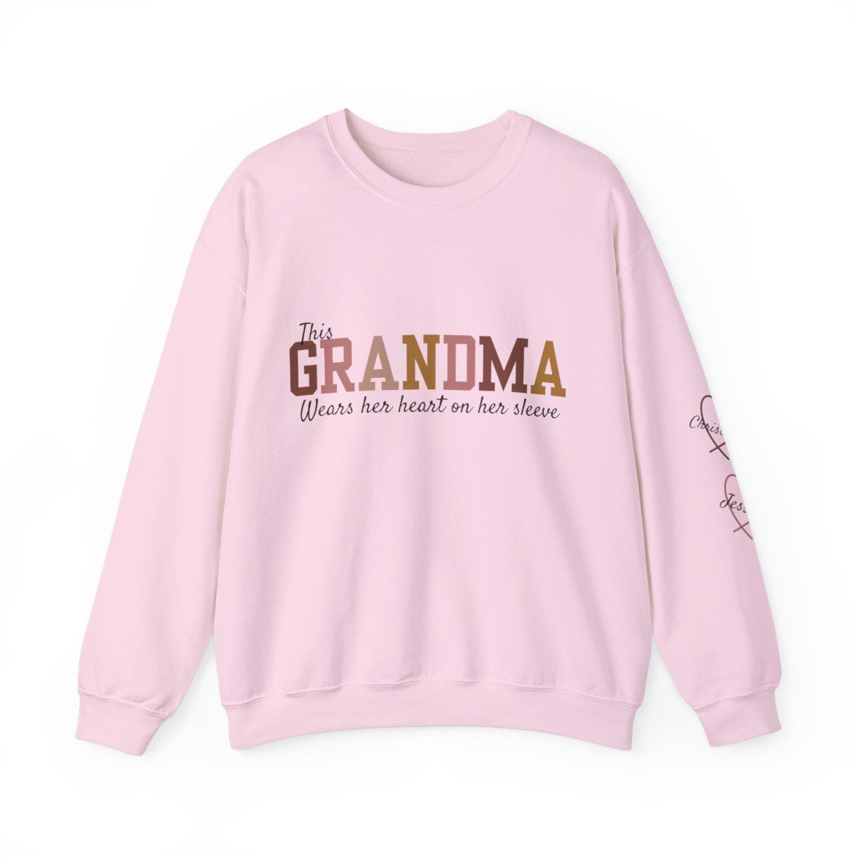 Heart on Her Sleeve Custom Sweatshirt for Grandma