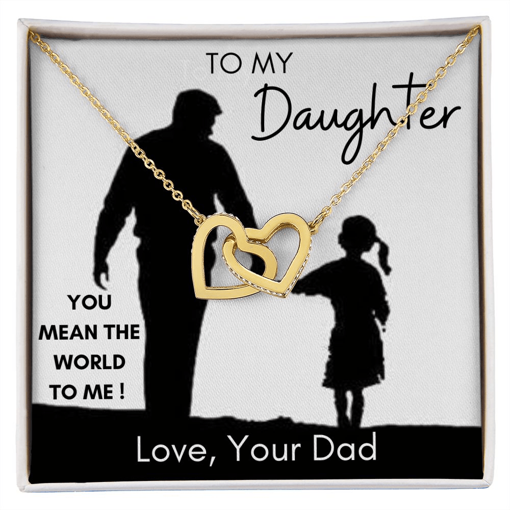 INTERLOCKING HEART NECKLACE | TO MY DAUGHTER - giftgivergives