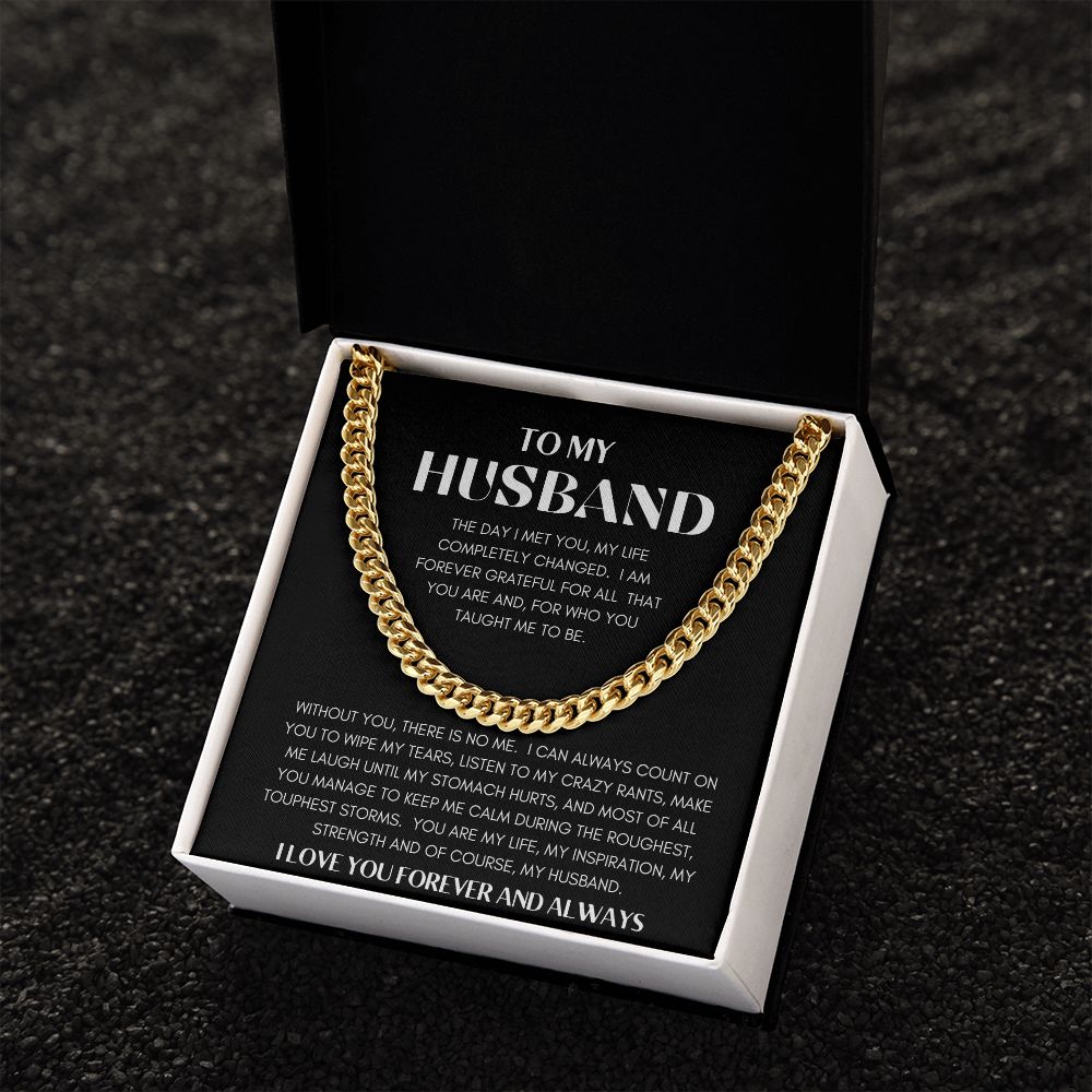 CUBAN LINK | TO MY HUSBAND | SILVER OR GOLD | SHIPS FAST FROM THE USA