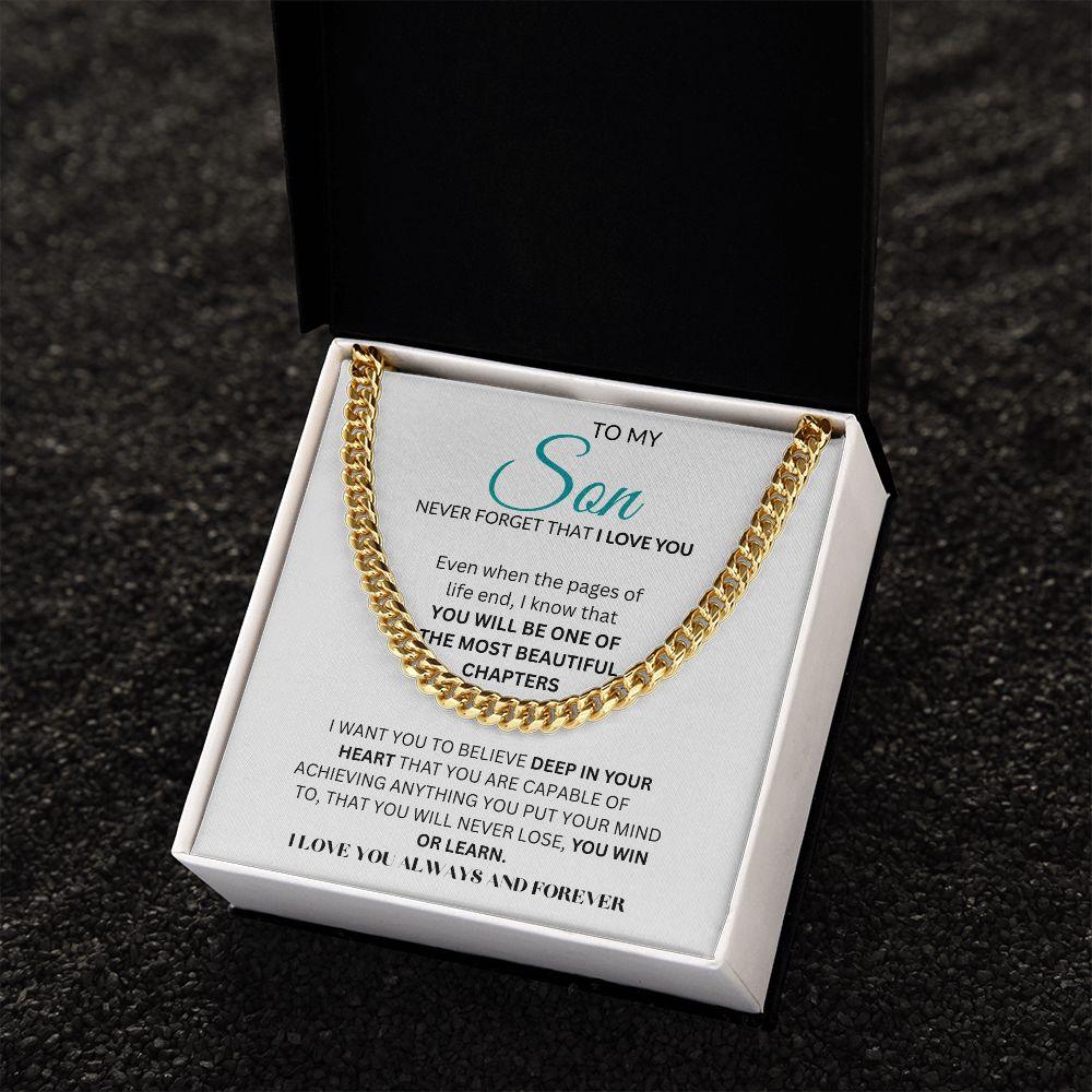 CUBAN LINK CHAIN | TO MY SON - giftgivergives