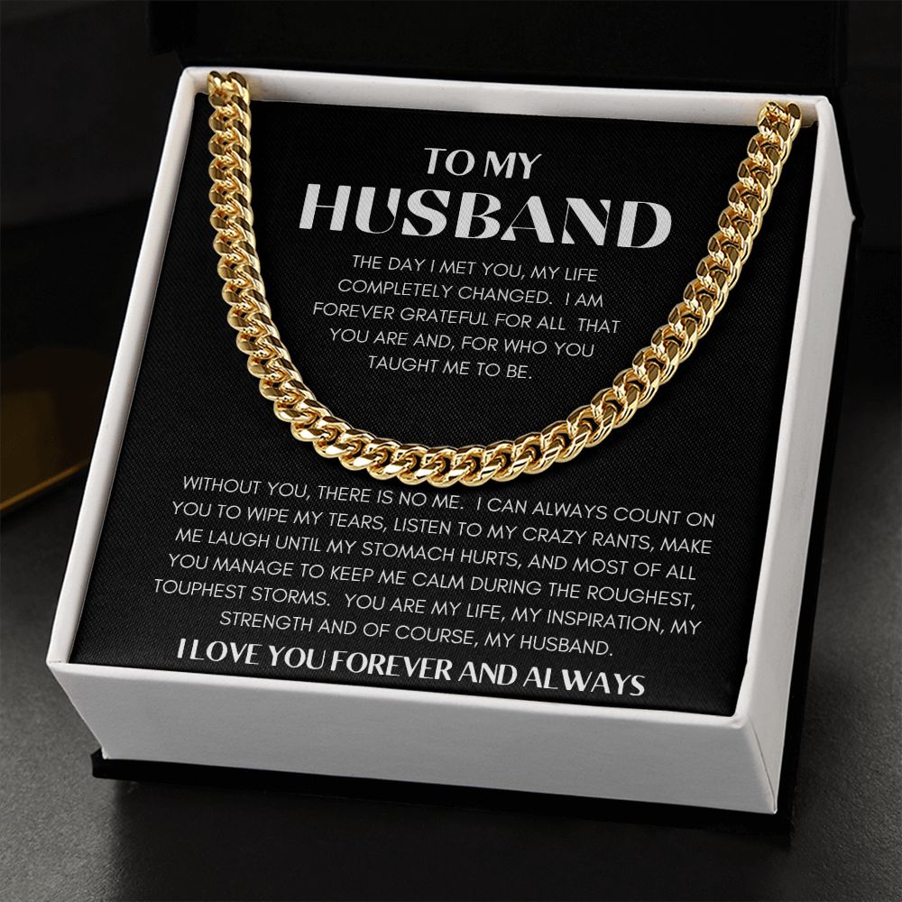 CUBAN LINK | TO MY HUSBAND | SILVER OR GOLD | SHIPS FAST FROM THE USA
