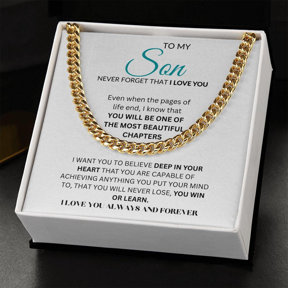 CUBAN LINK CHAIN | TO MY SON - giftgivergives