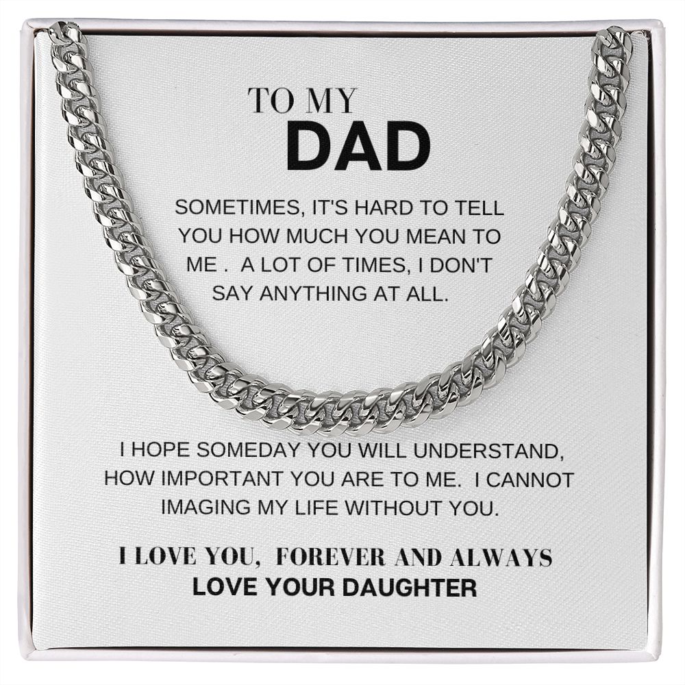 CUBAN LINK CHAIN | TO MY DAD | SILVER OR GOLD | SHIPS FAST FROM THE USA