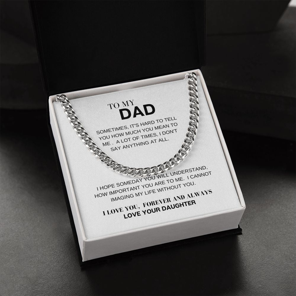 CUBAN LINK CHAIN | TO MY DAD | SILVER OR GOLD | SHIPS FAST FROM THE USA