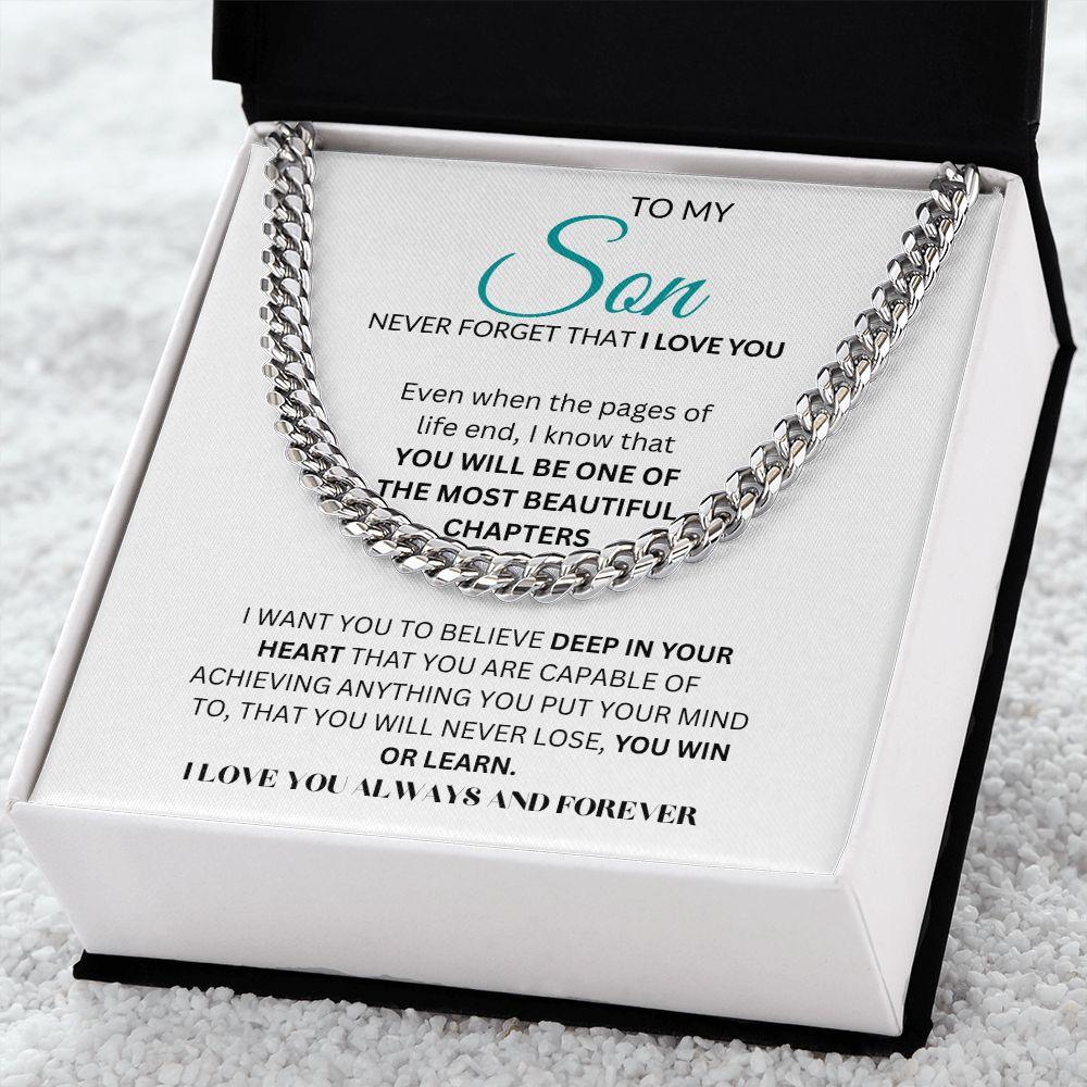 CUBAN LINK CHAIN | TO MY SON - giftgivergives