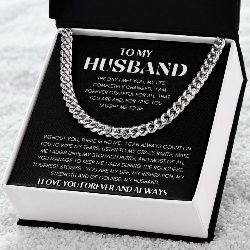 CUBAN LINK | TO MY HUSBAND | SILVER OR GOLD | SHIPS FAST FROM THE USA