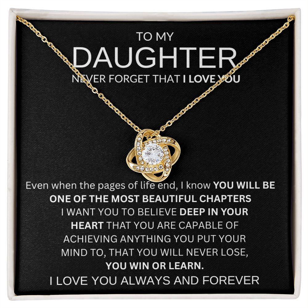 LOVE KNOT NECKLACE | TO MY DAUGHTER - giftgivergives