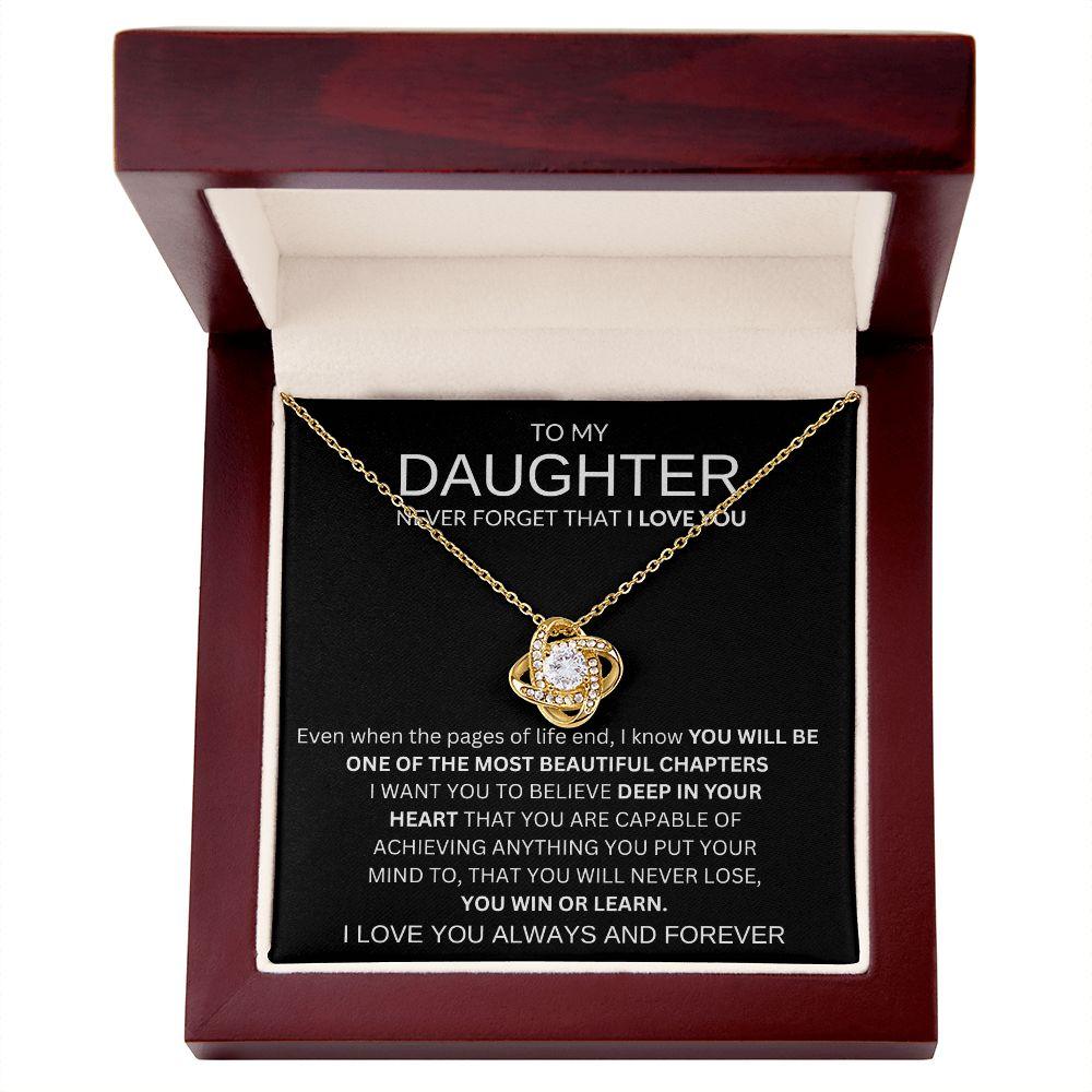 LOVE KNOT NECKLACE | TO MY DAUGHTER - giftgivergives