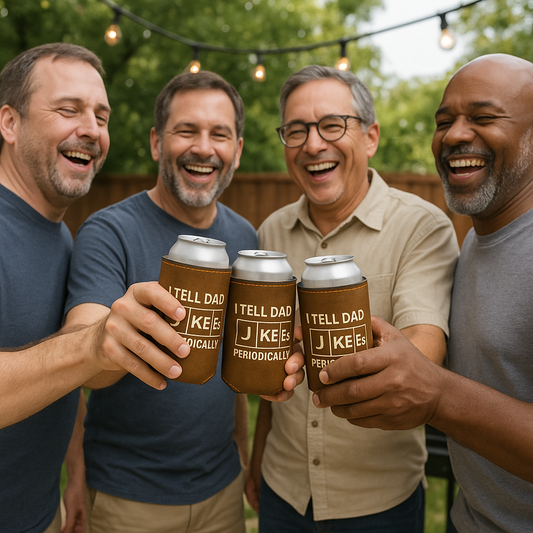 Cool Dad Can Cooler – Rustic Leatherette Drink Holder
