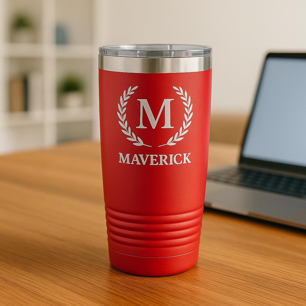 Personalized Laser-Engraved Whiskey Glass & Insulated Tumbler