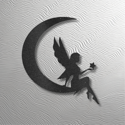 Enchanted Fairy Moon Steel Sign – Personalized Metal Wall Art