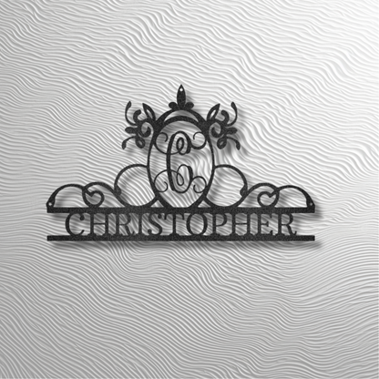 INITIAL NAME MONOGRAM | STEEL SIGN | GIFT FOR HOME | METAL WALL ART | CUSTOM GIFT | SHIPS FAST FROM THE USA