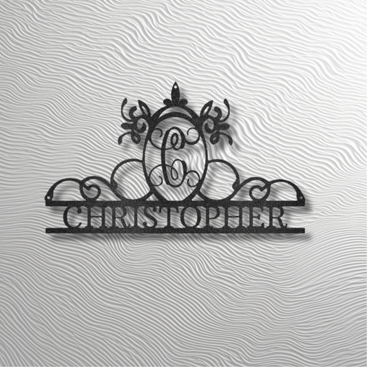 INITIAL NAME MONOGRAM | STEEL SIGN | GIFT FOR HOME | METAL WALL ART | CUSTOM GIFT | SHIPS FAST FROM THE USA