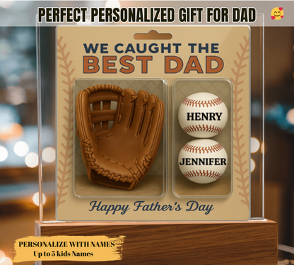Caught the Best Dad Custom Father’s Day Acrylic Plaque