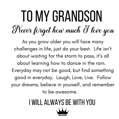 TO MY GRANDSON: UNBREAKABLE BOND BRACELET
