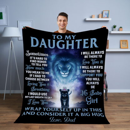DAD'S EMBRACE: LOVE BLANKET FOR DAUGHTER
