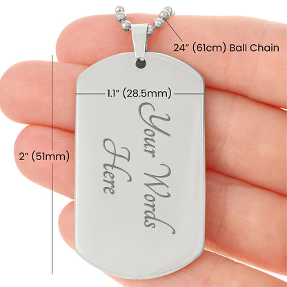 TIMELESS GIFT FOR YOUR GRANDSON: PERSONALIZED DOG TAG NECKLACE! 💙