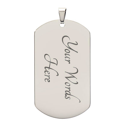 TIMELESS GIFT FOR YOUR GRANDSON: PERSONALIZED DOG TAG NECKLACE! 💙