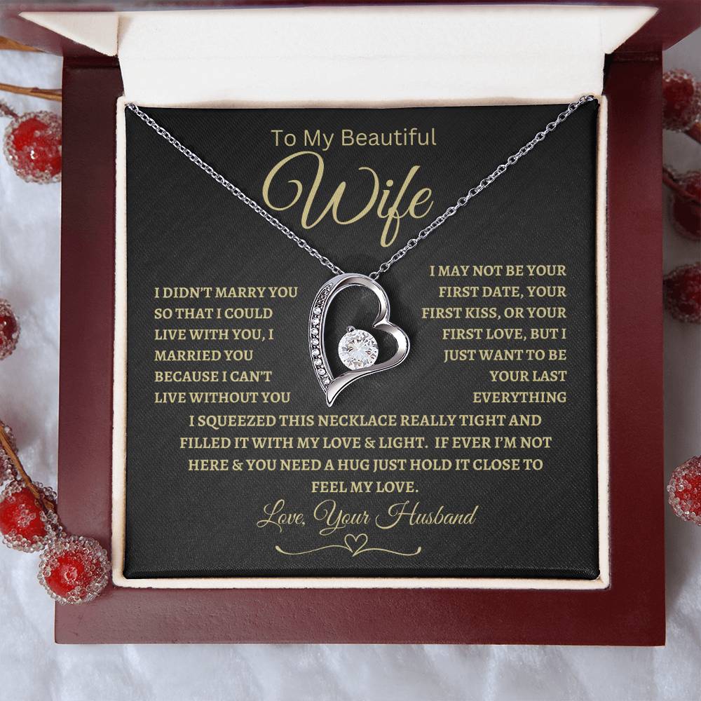 Feel My Love | To My Beautiful Wife | Forever Love Necklace