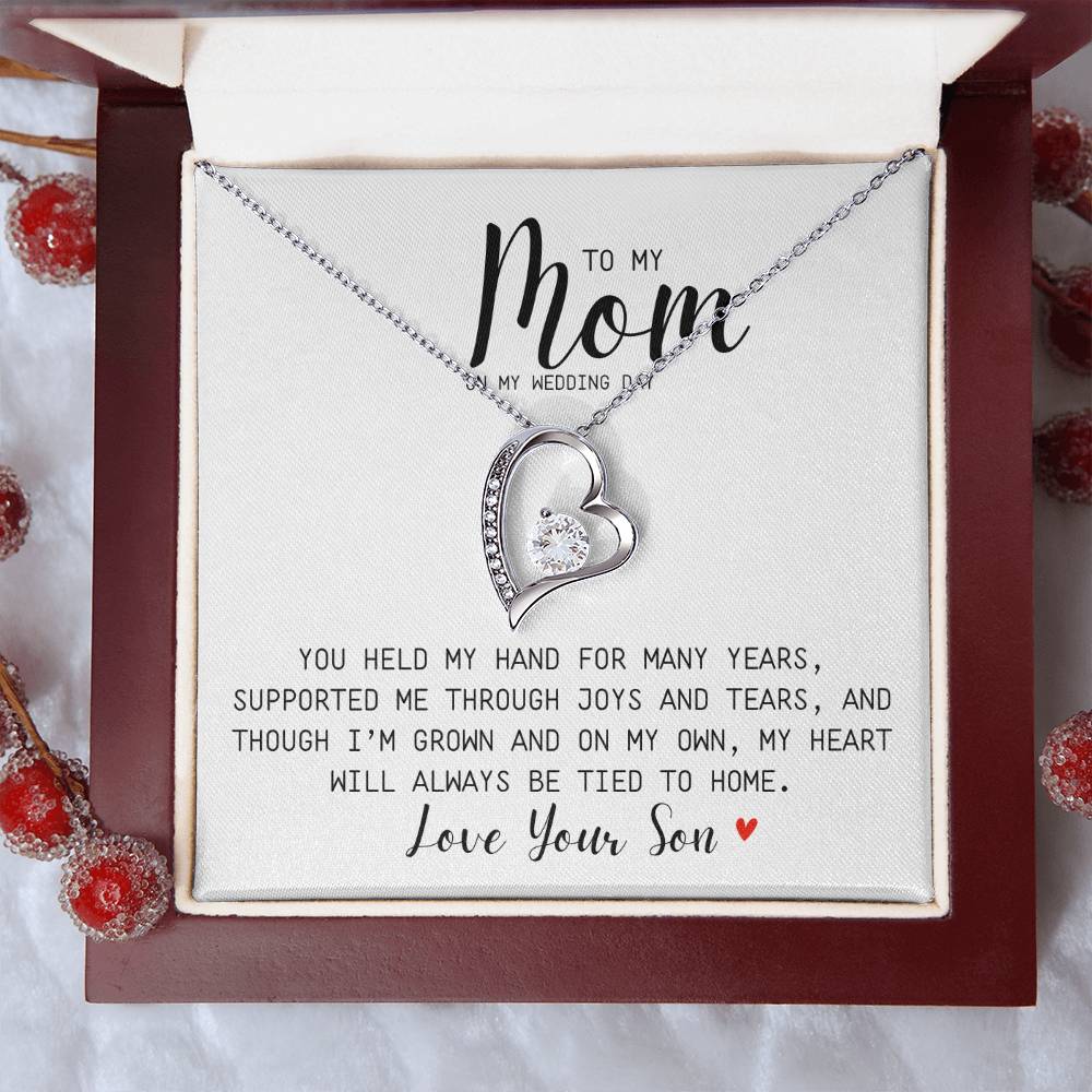 You Held My Hand For Many Years | Supported  Me | Forever Love Necklace | To Mom From Son