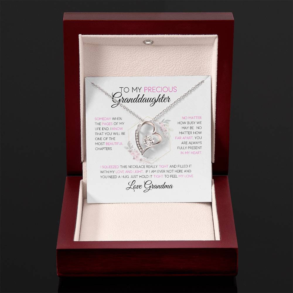To My Granddaughter – "No Matter What" Forever Love Necklace