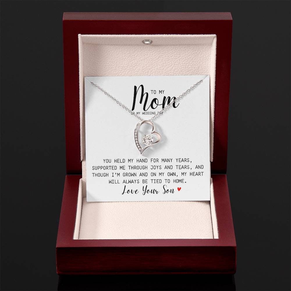 You Held My Hand For Many Years | Supported  Me | Forever Love Necklace | To Mom From Son