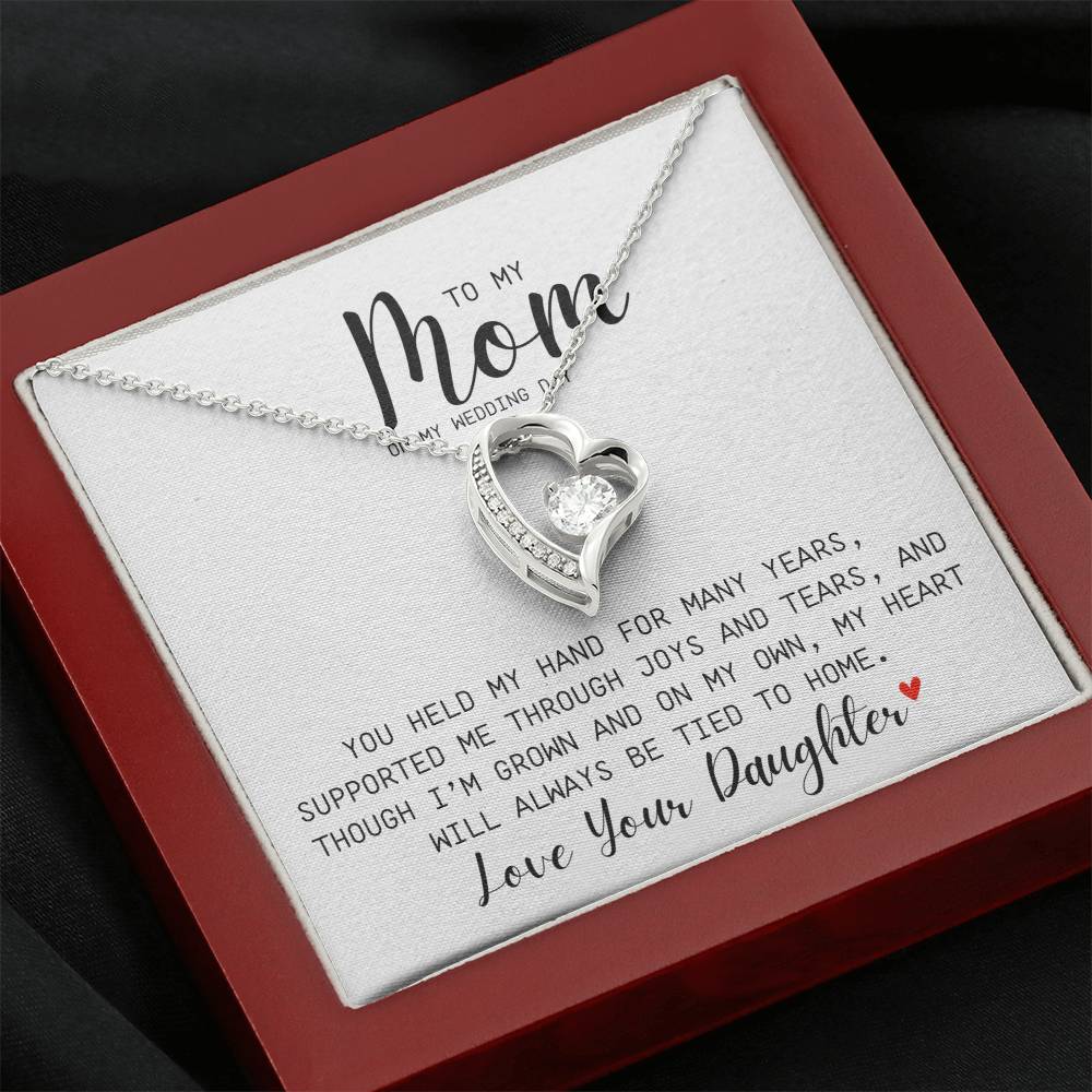 You Held My Hand For Many Years | Supported  Me | Forever Love Necklace | To Mom From Daughter
