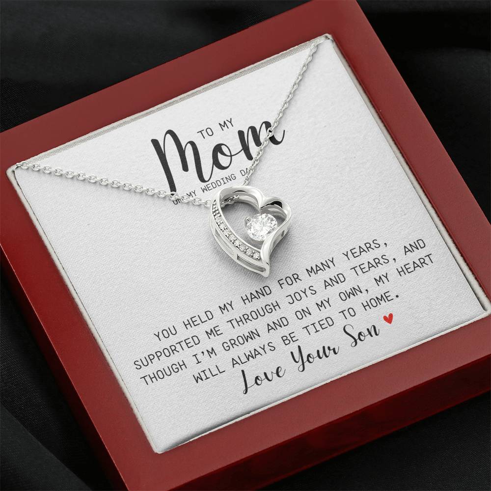 You Held My Hand For Many Years | Supported  Me | Forever Love Necklace | To Mom From Son