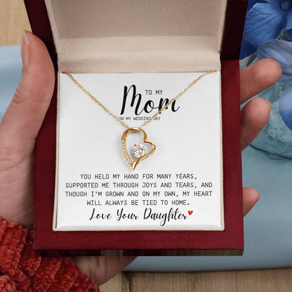 You Held My Hand For Many Years | Supported  Me | Forever Love Necklace | To Mom From Daughter