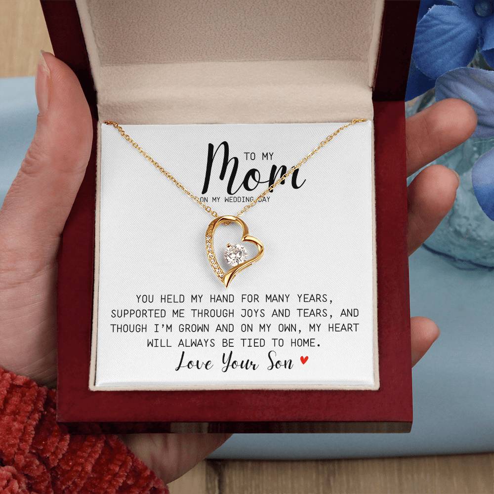 You Held My Hand For Many Years | Supported  Me | Forever Love Necklace | To Mom From Son