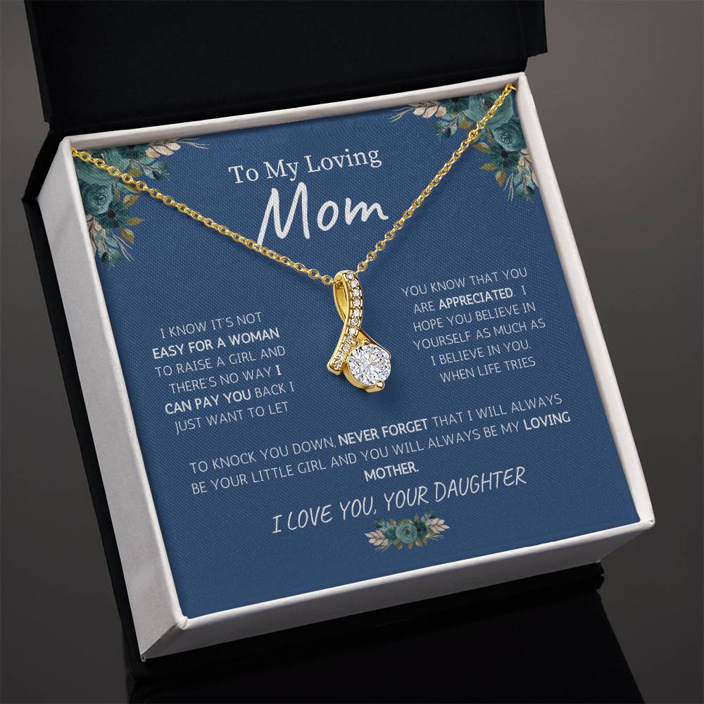 TO MOM LOVE DAUGHTER ALLURING BEAUTY NECKLACE