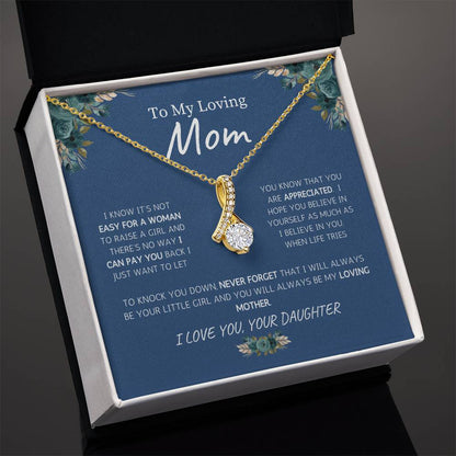 TO MOM LOVE DAUGHTER ALLURING BEAUTY NECKLACE