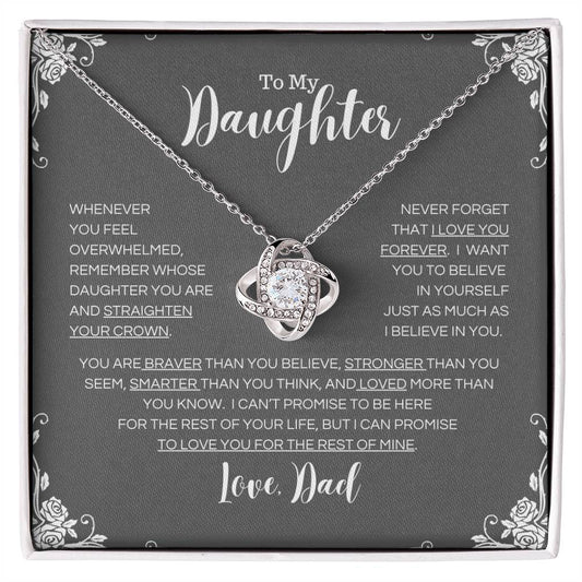 TO MY DAUGHTER, FOREVER LOVED NECKLACE FROM DAD